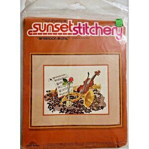 Sunset Stitchery Afternoon Recital 1979 Kit #2202 New old Stock